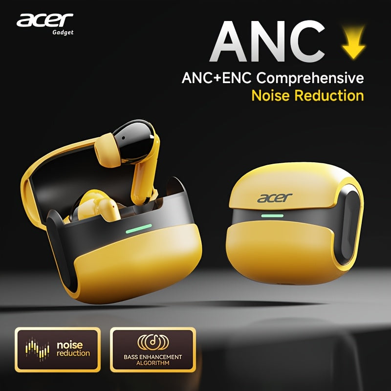 Auriculares Bluetooth | Acer Ohr Auriculares inalámbricos de 13.92 metros Anc Call con reducción de ruido, graves potentes, sonido estéreo