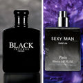 Set de Perfume para Hombre de 2 Unidades, Gran Capacidad de 5.24 FL.OZ, 2 Opciones (Negro y Azul) | Sexy Man Eau De Parfum, Fragancia Fresca, Amaderada y Oriental, Fresca y Sofisticada | Ideal para Regalos de Vacaciones y Uso Personal