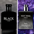 Set de Perfume para Hombre de 2 Unidades, Gran Capacidad de 5.24 FL.OZ, 2 Opciones (Negro y Azul) | Sexy Man Eau De Parfum, Fragancia Fresca, Amaderada y Oriental, Fresca y Sofisticada | Ideal para Regalos de Vacaciones y Uso Personal