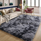 1 alfombra suave de felpa, alfombra de felpa antideslizante, alfombra suave de felpa para mesita de noche, alfombra tie-dye para sala de estar, decoración del hogar, alfombra para dormir mascotas, alfombra para dormitorio y sala de estar, decoración de la