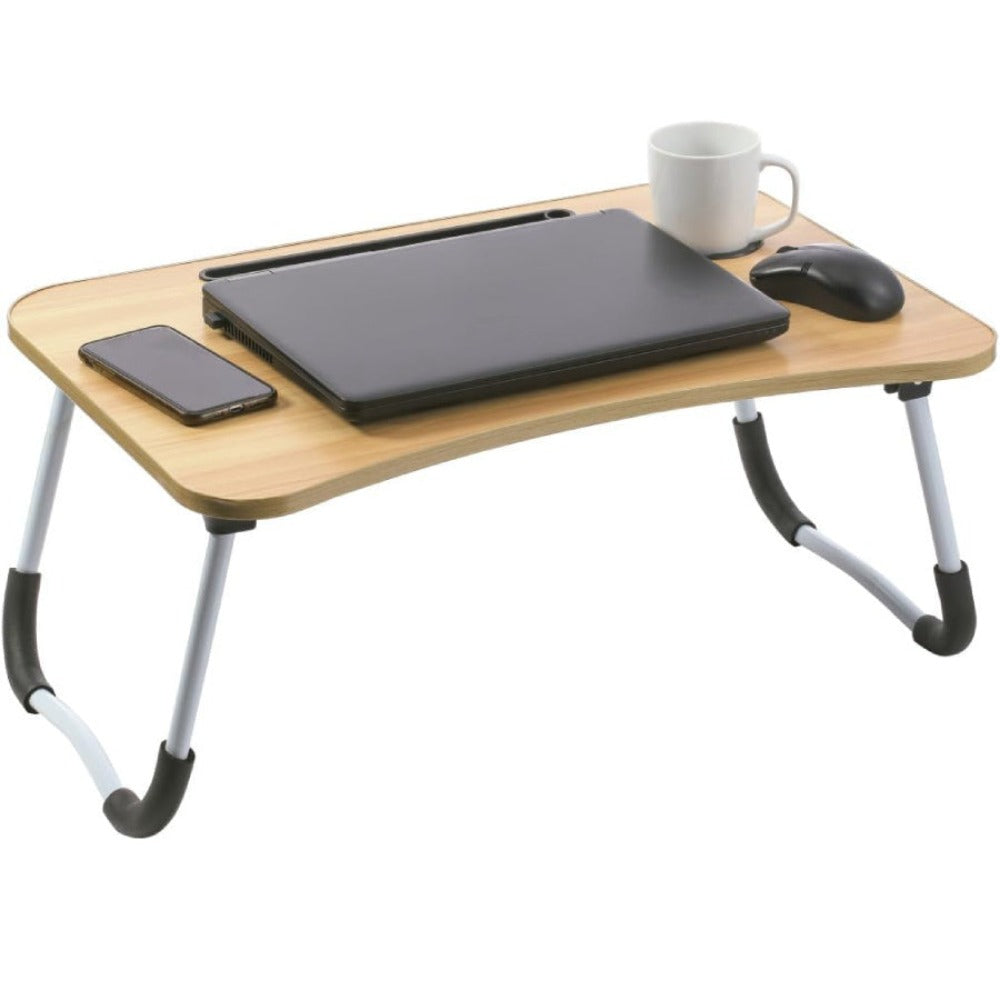 Escritorio plegable para computadora | Bandeja de mesita de noche para laptop | Escritorio portátil plegable para laptop | Práctico para desayunar en la cama/sofá | 60×40×26 cm