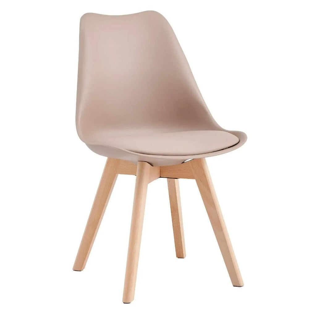 Sillas de comedor MCC Direct en juego de 4 piezas, sillas de cocina, sillas de oficina, silla de concha de diseño, "Eva" disponible en 7 colores de moda