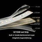 Tiras de luces LED súper brillantes AC 220V 230V | Cinta adhesiva de 120 LED/m, Cinta LED para lámpara exterior, Blanco o Blanco Cálido para cocina, jardín, decoración de habitaciones del hogar, Iluminación interior con enchufe de alimentación europeo | M