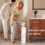 Papelera Inteligente con Tapa para Baño, Blanca, Productos de Almacenamiento para el Hogar, Recomendada para Cocina, Baño y Dormitorio
