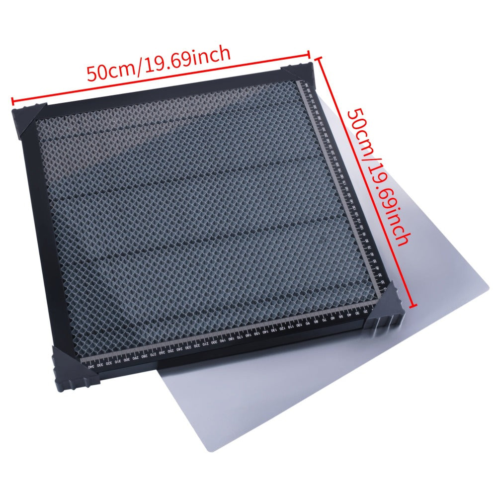 1pc Mesa de trabajo de panal de 50.8cm X 50.8cm X 2.29cm, Panel de corte de grabador láser de altura de 22mm de grosor con protectores de borde