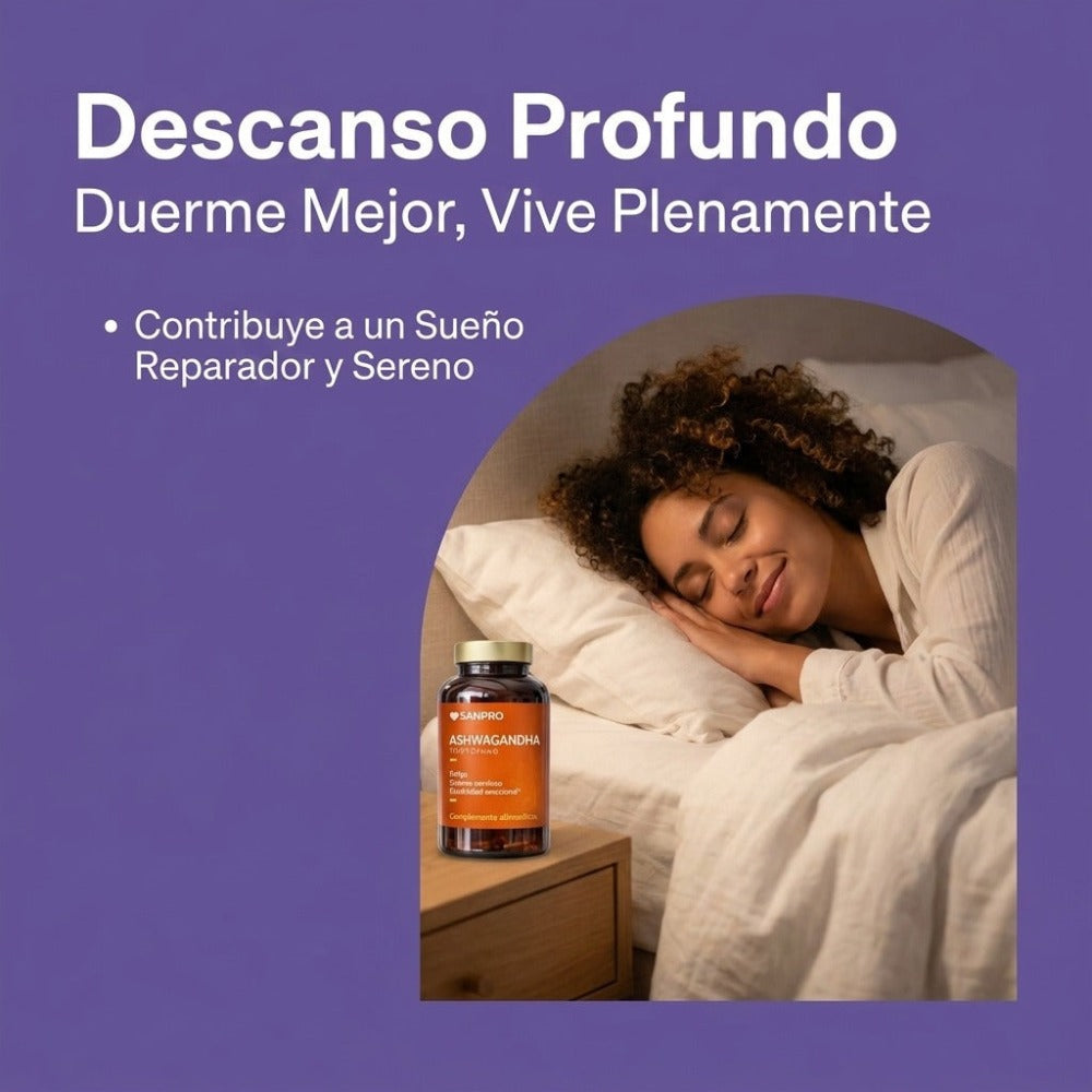 Ashwagandha + Triptófano Complex 7 en 1 | 120 Cápsulas Veganas | Magnesio, Vitaminas B1, B2, B3 y B6 | Fabricado en España y con Calidad Certificada | San Pro