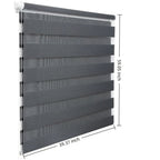 2 piezas, Persianas de doble rodillo, Persianas de cebra sin perforaciones, Blackout, Parasol, Protección solar, Decoración del hogar, para baño, sala de estar, cocina, con accesorios de montaje