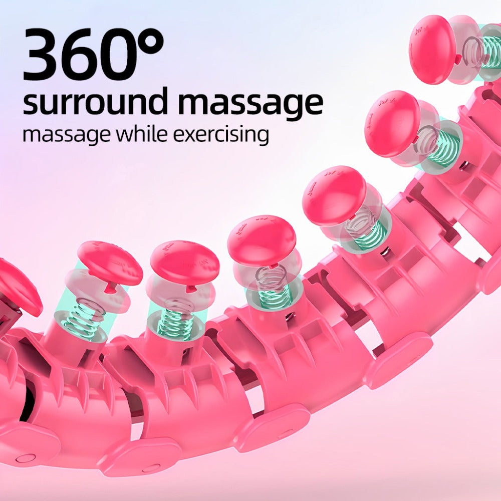 Cinta de fitness inteligente ajustable con bola hueca desmontable, cintas pesadas para pérdida de peso, talla grande 46 pulgadas/117 cm, incluye 24 enlaces desmontables y entrenador de cintura para mujeres. Nudo desmontable para ejercicios en casa, dispon