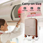 Maleta de 20" 100% PP para todos los viajes | Resistente a pisotones y no deformable | Espacio expandible | Aprobada por aerolíneas como equipaje de mano | Versátil para viajes y un regalo perfecto y considerado para todas las ocasiones