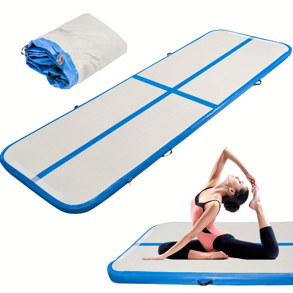 Colchoneta de aire de PVC de 10FT | 3m×1m×10cm Colchoneta inflable para gimnasia y acrobacia para entrenamiento de yoga, color sólido en, púrpura, verde fluorescente - Youyijia