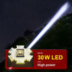 2 linternas tácticas recargables de alta luminosidad, 5 modos de iluminación, linterna con pantalla de energía, linterna LED portátil con zoom para camping, senderismo, emergencias domésticas, iluminación de negocios