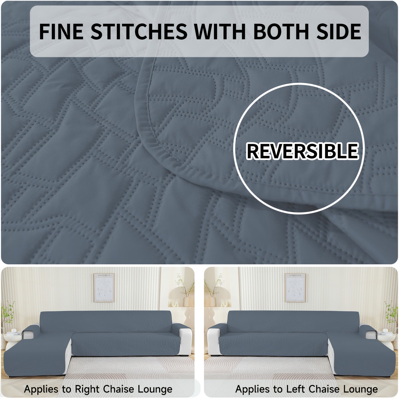 Funda para sofá de 3 plazas con chaise longue, funda para sofá en forma de L, funda para sofá con chaise longue izquierda y derecha con península, funda para sofá chaise longue, funda para sofá L (255 cm, verde claro)