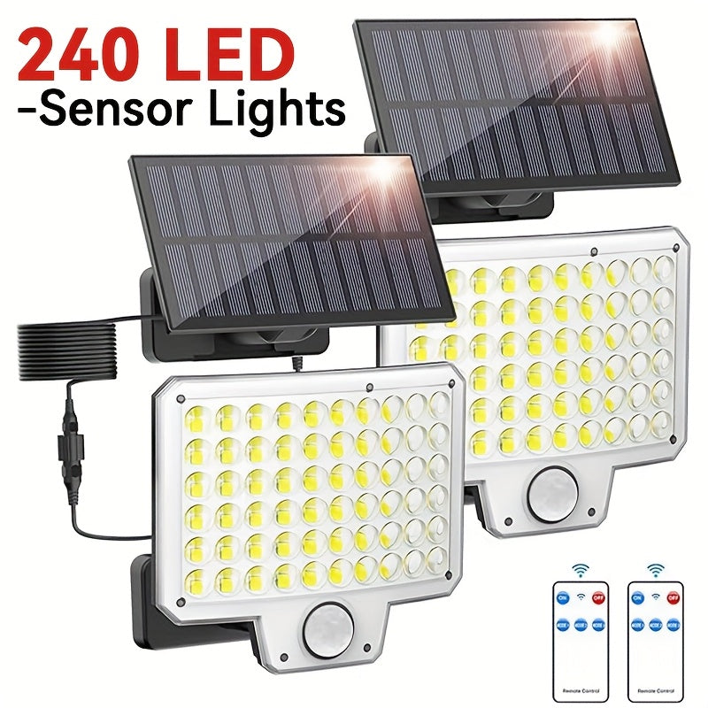 Luces solares LED con sensor de movimiento | Pared, jardín y seguridad exterior