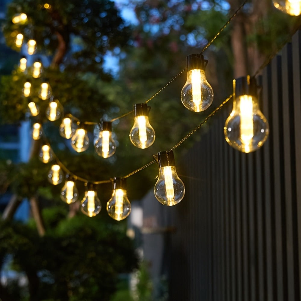 Guirnalda LED solar de ocho modos | Para jardín, camping y fiestas