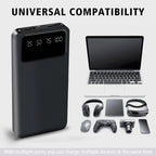 Baterías externas | 20000mAh-2pcs Banco de Energía Móvil de Gran Capacidad, Carga para Dispositivos Móviles, Pantalla LED/ Doble Interfaz de