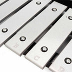 Xilófono de Glockenspiel de 32 notas con soporte ajustable, kit de instrumento de percusión profesional de aluminio con baquetas y estuche de transporte, ideal para principiantes, presentaciones de bandas