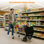 Carrito de compras plegable ajustable plegable | Supermercado camping y transporte diario