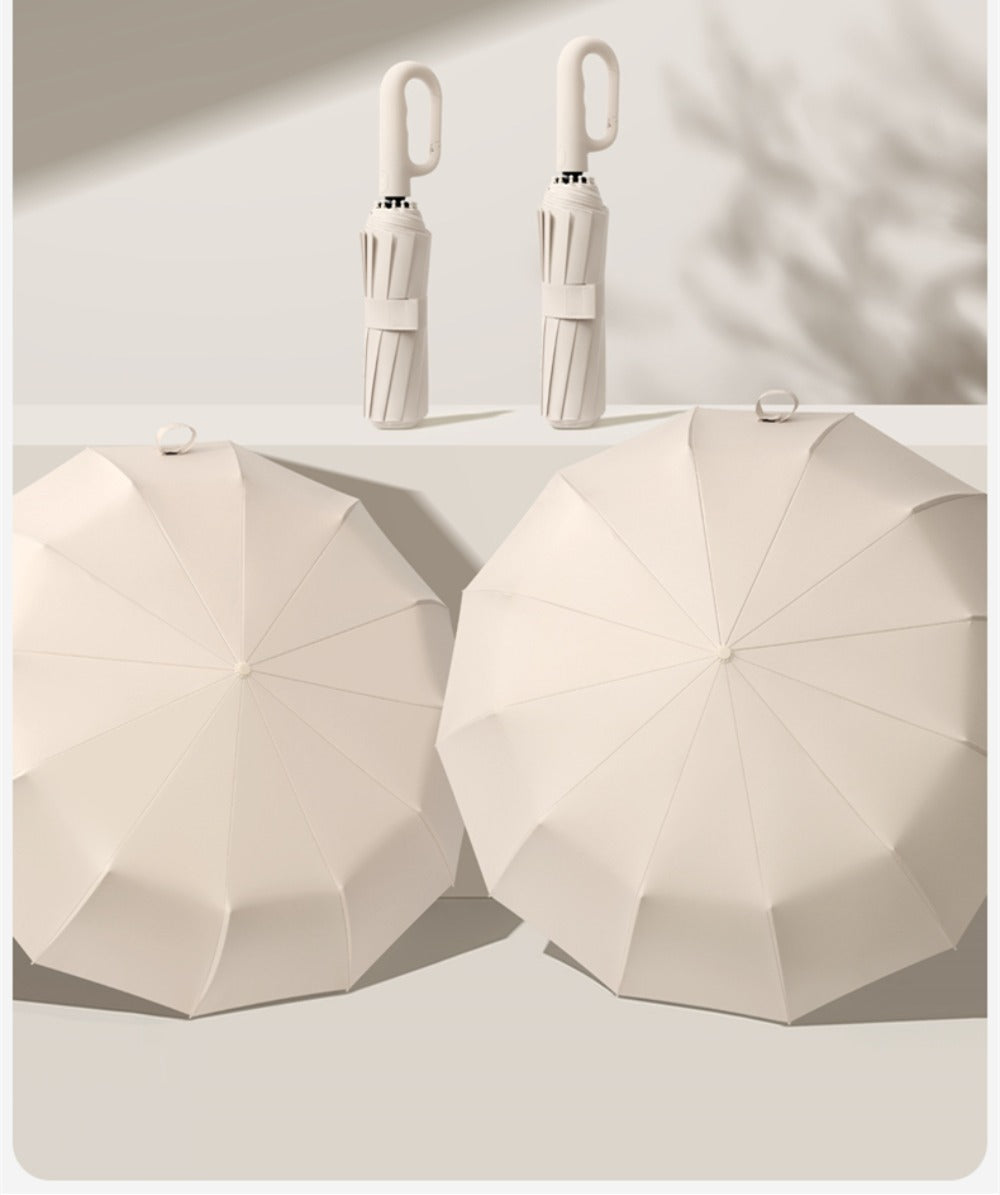 1 y 2 Especificaciones Opcionales, Paraguas Plegable con Hebilla Totalmente Automática, y Protección Solar, Adecuado Tanto para Hombres Como para Mujeres, Paraguas de Viaje, Con un Diámetro de 106cm/41.2 pulgadas Cuando Está Abierto, Robusto y Duradero, P