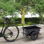 MONZANA® Remolque para Bicicleta con Tanque de Plástico de 90L, Incluye Cubierta de Lona, Remolque de Carga, Remolque de Transporte, Carro de Mano