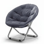 Silla de Luna Plegable y Sobredimensionada con Cojín Acolchado – Cómoda Sillón Redondo para Dormitorio, Residencia Universitaria, Salón o Balcón