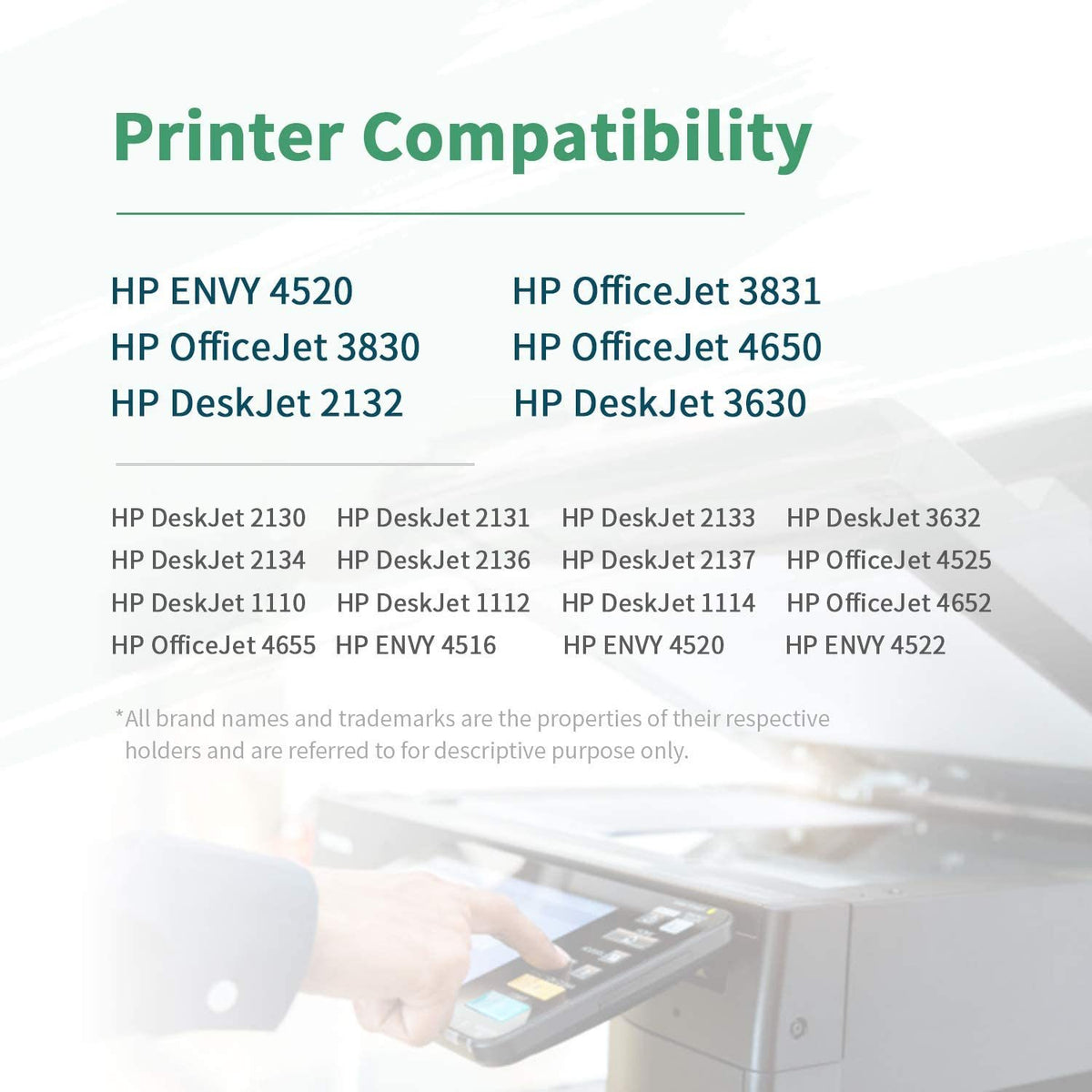 Cartucho de tinta 0 m, 302XL Compatibles para Impresora HP 302 (1 Negro