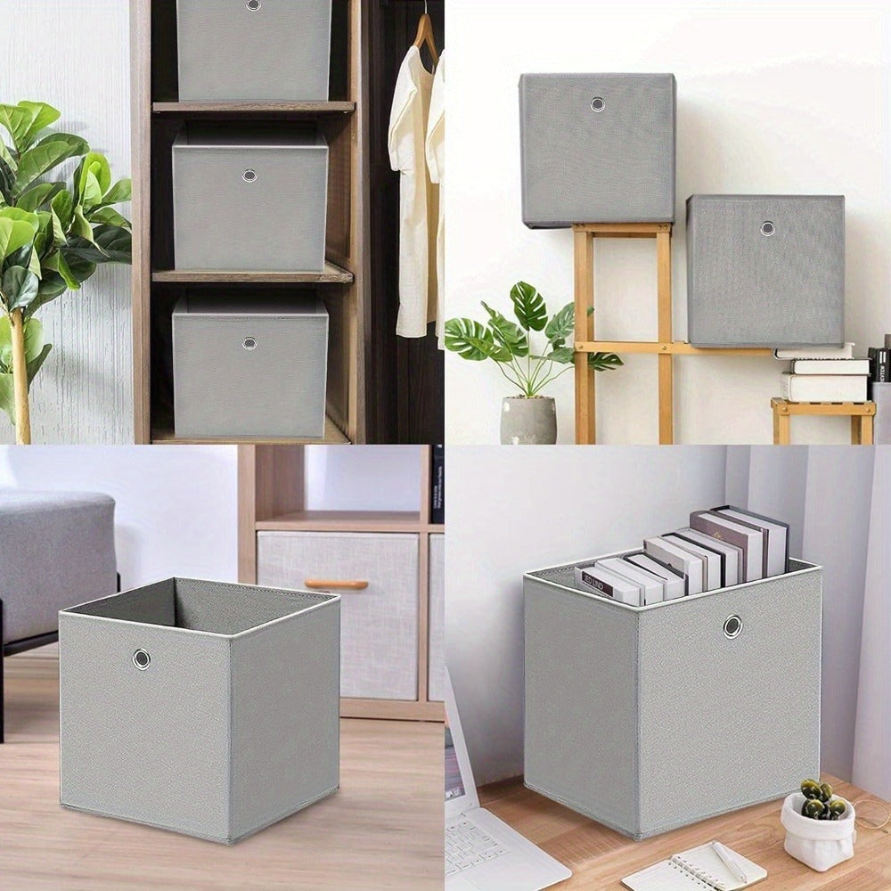 Juego de 10 Cajas de Almacenamiento Plegables de Tela con Agujero para Dedo 32 x 32 x 32 cm para Estantes Kallax o Divisor de Habitación