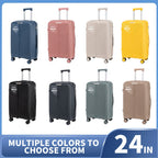 Maleta de PP de 24 pulgadas con ruedas silenciosas y suaves, y cerradura de combinación antirrobo, ofrece viajes seguros y silenciosos. Duradera, ligera y fácil de manejar, ideal para viajes de larga distancia, escapadas cortas, salidas diarias y todas la