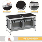 1pc Mesa Plegable Ligera para Exteriores con Bolsa de Transporte, Tamaño 56x46x40cm, Ideal para Camping, Senderismo, Picnic, Jardín, Balcón y Más Escenarios