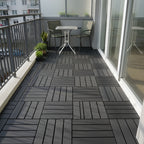 44 piezas de baldosas de composite para terraza exterior de 29.97 X 29.97 cm, pisos entrelazados para terraza, baldosas de piso de terraza rápidas, pisos impermeables para patio, balcón, jardín y exteriores, 44 baldosas por caja de 43.05 pies cuadrados, 1