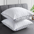 Almohadas para dormir 2 Pack 80×80CM, Almohadas para dormir de lado y de espalda, Almohadas super suaves rellenas de microfibra alternativa a la pluma
