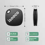 Localizadores inteligentes | 4 Piezas de Rastreador GPS Inteligente (Solo Compatible con iOS, No Android), Localizador Global, Dispositivo