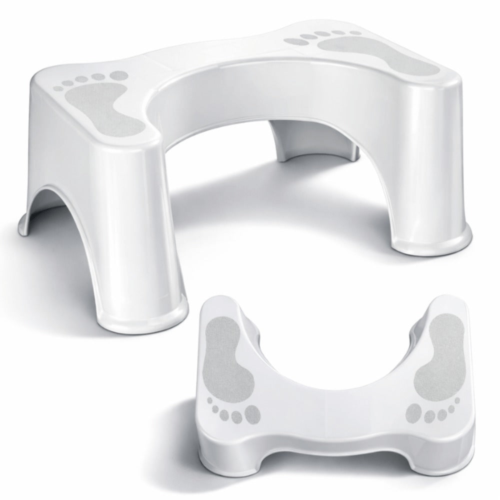 Escabel ergonómico para inodoro, 17 cm, plataforma de baño, 42 cm, escabel reciclado para inodoro, antideslizante para adultos y niños, 1 unidad