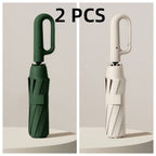 1 y 2 Especificaciones Opcionales, Paraguas Plegable con Hebilla Totalmente Automática, y Protección Solar, Adecuado Tanto para Hombres Como para Mujeres, Paraguas de Viaje, Con un Diámetro de 106cm/41.2 pulgadas Cuando Está Abierto, Robusto y Duradero, P