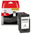 Paquete de 560 561 XL Cartuchos para Canon 560XL 561XL PG-560XL CL-561XL PG560XL CL561XL Cartuchos de Impresora para Pixma TS5350 TS5351 TS7450 TS7451 TS5352 TS5353 (Negro)