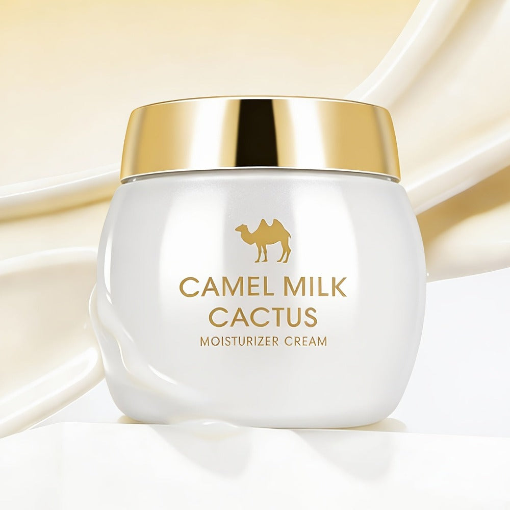 Crema Facial de Leche de Camello y Cactus | Nutrición Duradera, Reafirmante, Hidratante Adecuada para Piel Seca, Sensible y Mate | Contiene Aloe Vera, Retinol, Porcelana, Escualano de Origen Vegetal