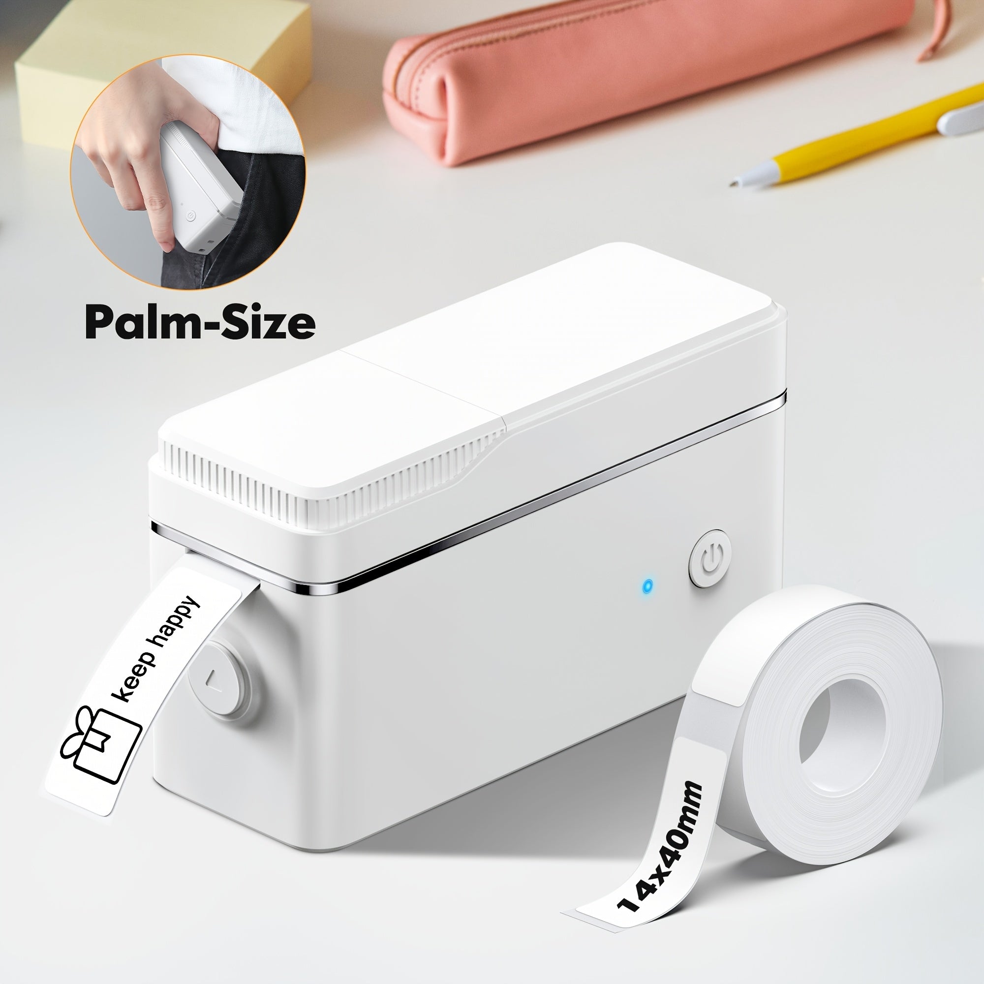 Impresora de etiquetas | Impresora de etiquetas portátil inalámbrica P31B - Mini impresora de stickers de mano para IOS/Android, no requiere