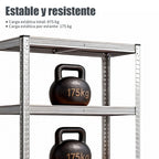 HEY!EVERYDAY Estanterías Almacenaje de 4 Niveles Estantería Metálica, Modular, Garaje, Almacén, Trastero, Cocina, 30 x 70 x 144 cm CLASE EN1