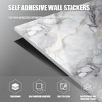 20/40pcs Pegatinas de Pared de Mármol, Pegatinas de Pared 3D de Mármol, Pegatinas Autoadhesivas, Lámina Autoadhesiva, Fácil de Aplicar y Despegar, Fácil de Limpiar, Adecuado para Cocina, Sala de Estar, Baño, Pasillo, Hogar y Dormitorio, Tamaño 60×30cm