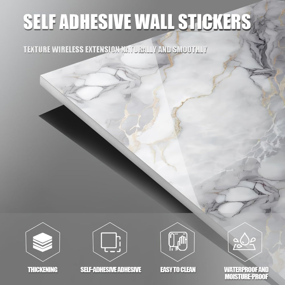 20/40pcs Pegatinas de Pared de Mármol, Pegatinas de Pared 3D de Mármol, Pegatinas Autoadhesivas, Lámina Autoadhesiva, Fácil de Aplicar y Despegar, Fácil de Limpiar, Adecuado para Cocina, Sala de Estar, Baño, Pasillo, Hogar y Dormitorio, Tamaño 60×30cm