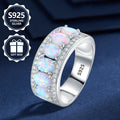 Un anillo de moda femenina impresionante hecho de plata de ley 925, elegante y con estilo, con piedras naturales. Esta hermosa pieza de joyería es perfecta para vacaciones, uso diario y es un regalo conmemorativo ideal para amigos.
