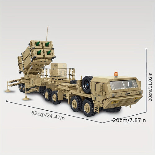 2566 piezas, Bloques de construcción de clip de coche cohete de la serie militar, Bloques de construcción militares de tecnología a gran escala MOC, Modelo de camión de juguete de exhibición de colección para adultos, Regalo para aficionados, 628014