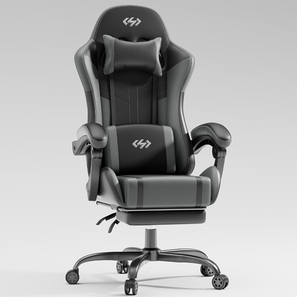 Silla Gaming con Cojín de Resortes de Bolsillo, Silla de Computadora Ajustable en Altura, Silla Ergonómica para Adultos con Soporte Lumbar de Masaje, Silla con Función Giratoria, para Gaming u Oficina