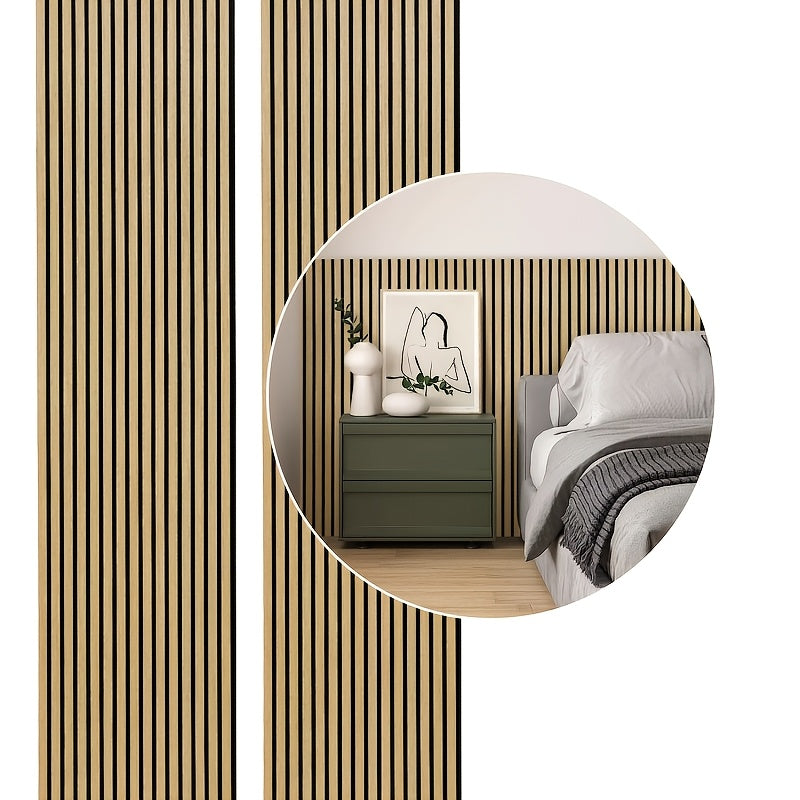 Juego de 4 Paneles Acústicos de Tablas, 120 X 60 Cm, Paneles Acústicos de Madera, Paneles de Pared de Madera, Paneles de Área Grande, Paneles de Pared Multifuncionales, Adecuados para Sala de Estar, Sala de Música, Cine en Casa, Estudio de Grabación, Gris
