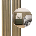 Juego de 4 Paneles Acústicos de Tablas, 120 X 60 Cm, Paneles Acústicos de Madera, Paneles de Pared de Madera, Paneles de Área Grande, Paneles de Pared Multifuncionales, Adecuados para Sala de Estar, Sala de Música, Cine en Casa, Estudio de Grabación, Gris