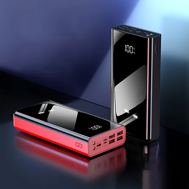 Batería externa | Banco de energía de 50000 mAh, 22,5 W de carga rápida, diseño de espejo de pantalla completa, banco de energía de gran