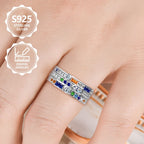 Anillo de moda para mujer, exquisito, de plata de ley 925, elegante y moderno, un anillo de joyería de alta gama para mujer con una apariencia hermosa, adecuado para viajes de vacaciones, uso diario e un regalo conmemorativo ideal para amigos