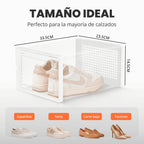RELAXTY Pack Organizador de Calzado – Cajas DE Zapatos Transparentes Apilables con Apertura Frontal, Sistema Antivuelco y Ventilación