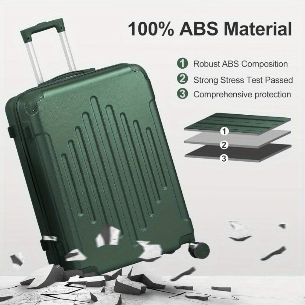 Bonnlo Equipaje de mano de carcasa rígida de 24 pulgadas - Material ABS ligero, candado de combinación, asa telescópica, 4 ruedas giratorias, esquinas reforzadas - Maleta de cabina/equipaje
