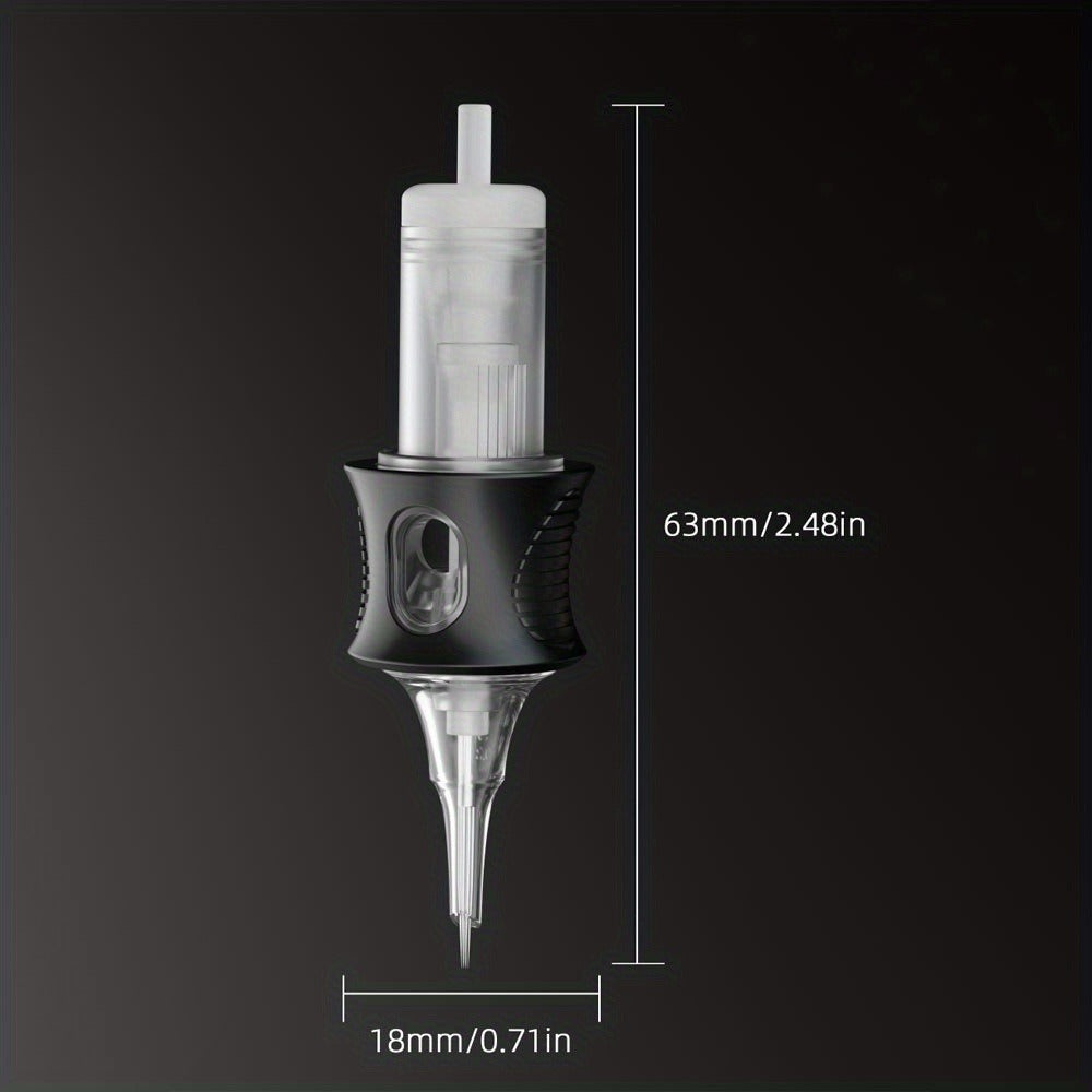 Juego de 16 agujas para tatuaje con agujas integradas, puntas de aguja, ensamblaje estable, ajuste fino, ideal tanto para artistas como para principiantes, cuerpo inodoro para suministros de tatuaje artístico