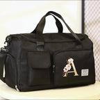 Bolsa de viaje, maleta, bolsa de viaje floral con letras, gran capacidad con múltiples compartimentos y sección para zapatos, regalo de San Valentín para mamá, maestra, mejor amiga, enfermera, correa de hombro ajustable, para ropa, cosméticos, portátil, i